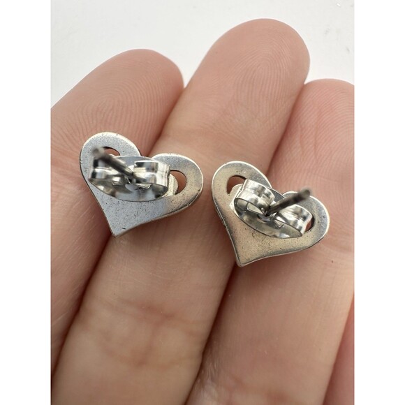 Brighton Alcazar Heart Mini Post Blue Crystal Earrings - Picture 3 of 4